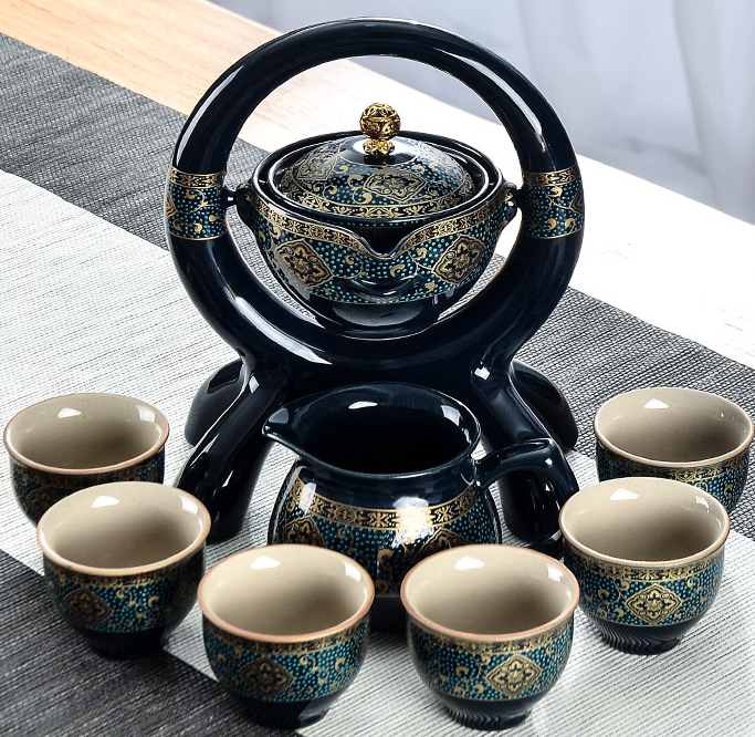 Semi-automatic tea set retro ceramic kung fu tea infuser ( 8 Styles )