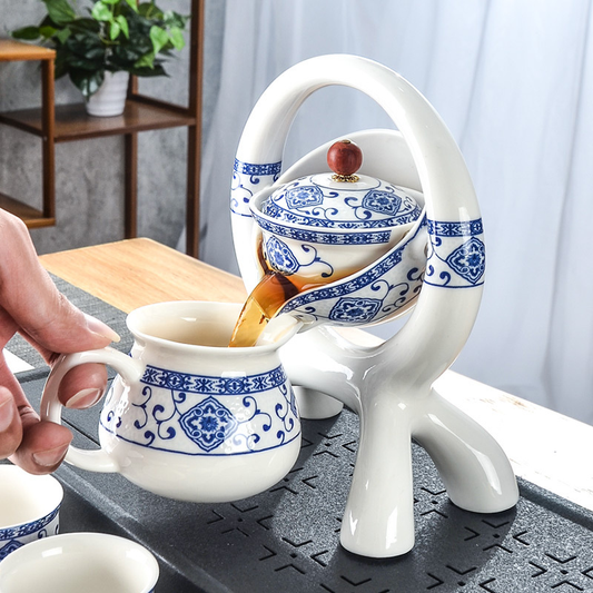 Semi-automatic tea set retro ceramic kung fu tea infuser ( 8 Styles )